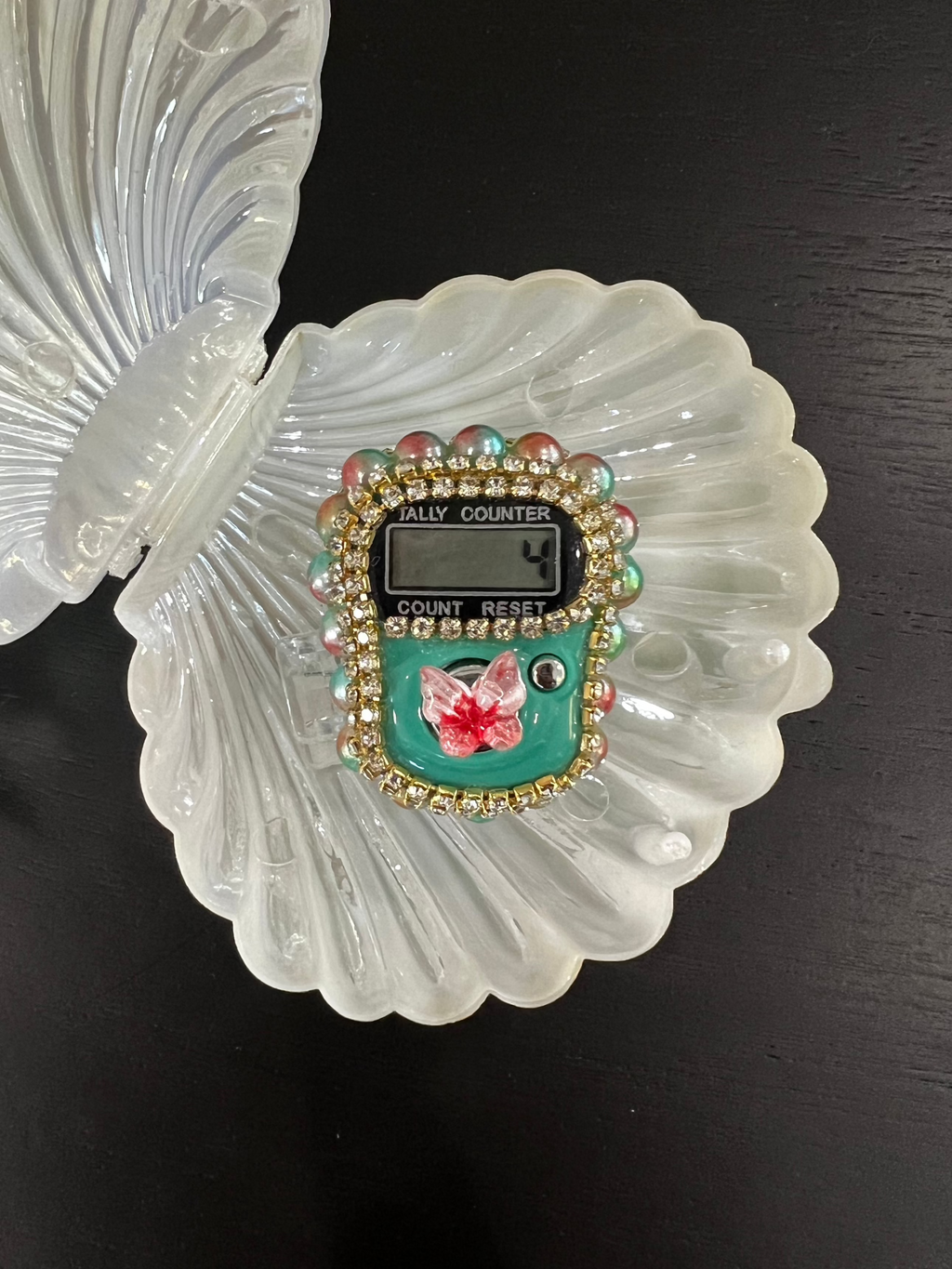 Green Luna  Butterfly - Tasbih Ring