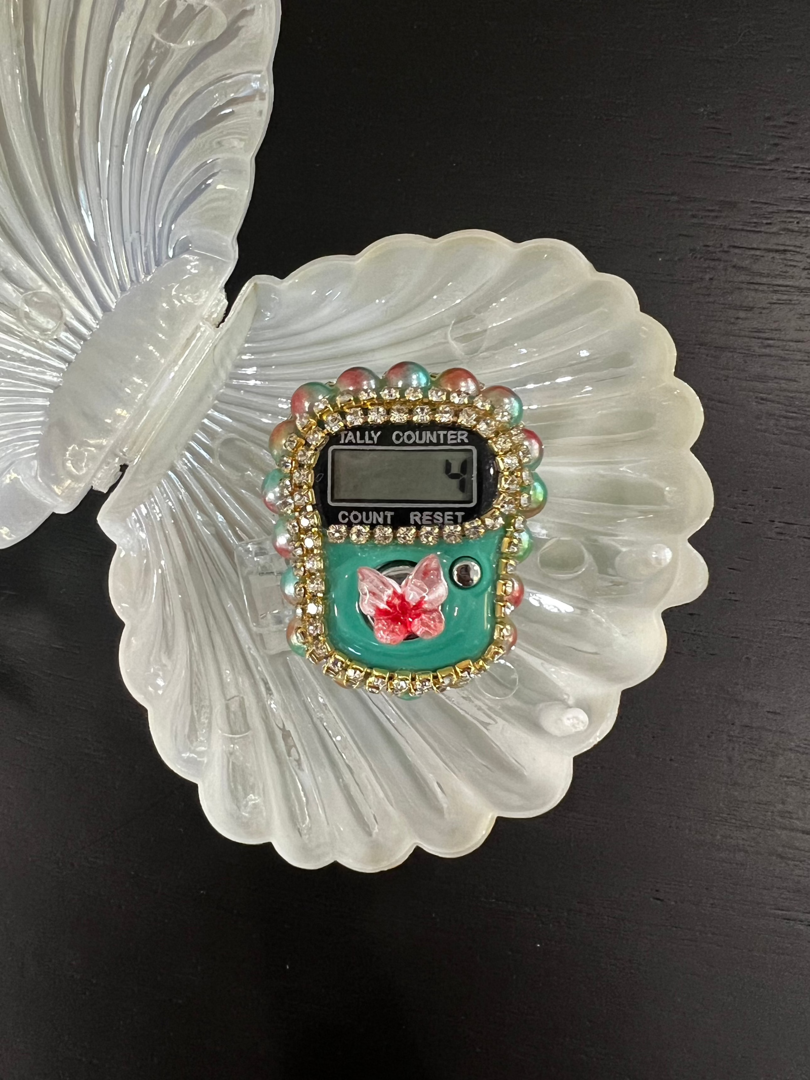 Green Luna  Butterfly - Tasbih Ring